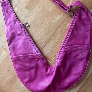 Pink SashBag. Leather.